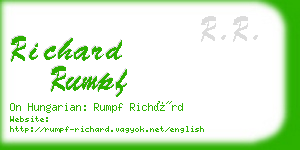 richard rumpf business card